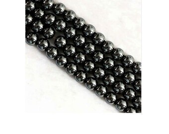 Set of 100 4 mm gunmetal hematite beads