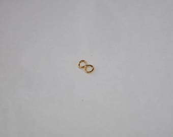 GOLD plated 9 x 5 mm minimalist infinity