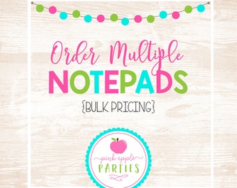 Pink Apple Parties - NOTEPADS - Bulk Pricing & Adjusted Shipping