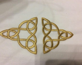 Applique has iron gold color