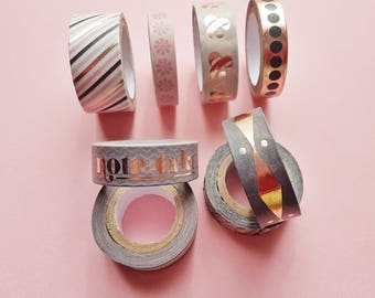Full Roll Washi Tape - Rose Gold Foil