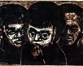 Irwin Rosenhouse Signed Original Woodcut