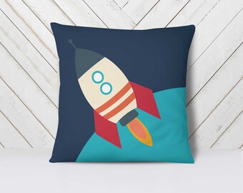 Space Bedding Pillow Set, Space Pillow, Outer Space Pillow, Space Ship Pillow, Rocket Ship Pillow Set, Stars Pillow Set, Space Pillow Cover