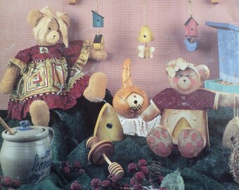 Twigs and Feathers Nested Together Decorative painting pattern book, tole painting, folkart painting