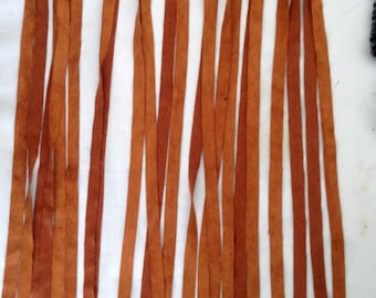 1 piece Red Light Brown Suede Fringe 24 inch wide SHIPS FROM USA