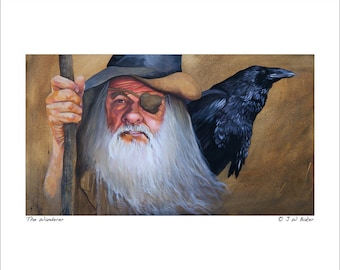 8x10 Print "The Wanderer" - Fantasy Art Illustration Reproduction