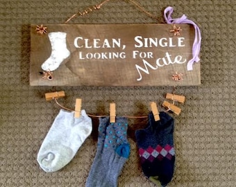 Laundry, Missing Sock Barnwood Sign
