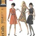 McCall's 9514 Misses' 60s Wrap Dress in Three Versions Size 12 Bust 34