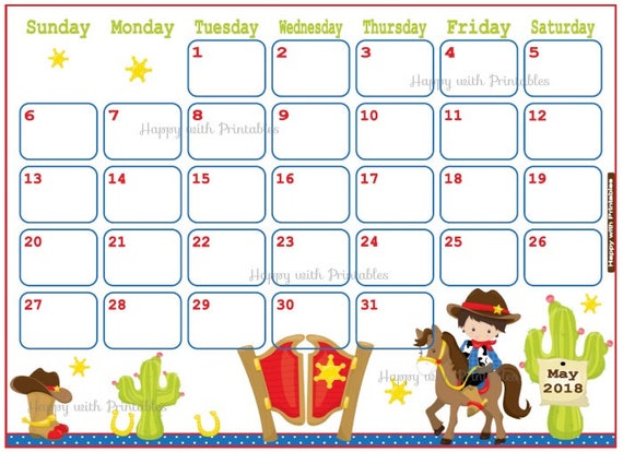 may calendar theme