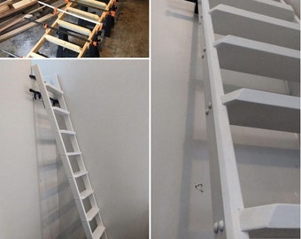 Loft ladder - Custom ladder – customized ladder – library ladder – interior ladder - stained ladder - painted ladder