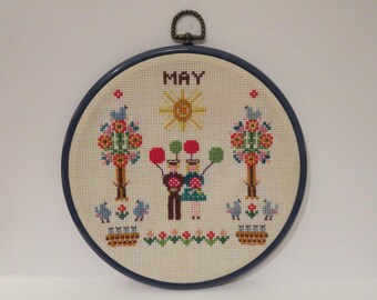 Vintage Framed Cross Stitch