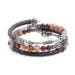 Bracelet Kit Calypso Leather Wrap Bracelet with Gemstones - Mocha