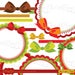 Christmas bows christmas ribbons christmas labels stickers ClipArts Scalloped circles clip art digital elements INSTANT DOWNLOAD po00066-1