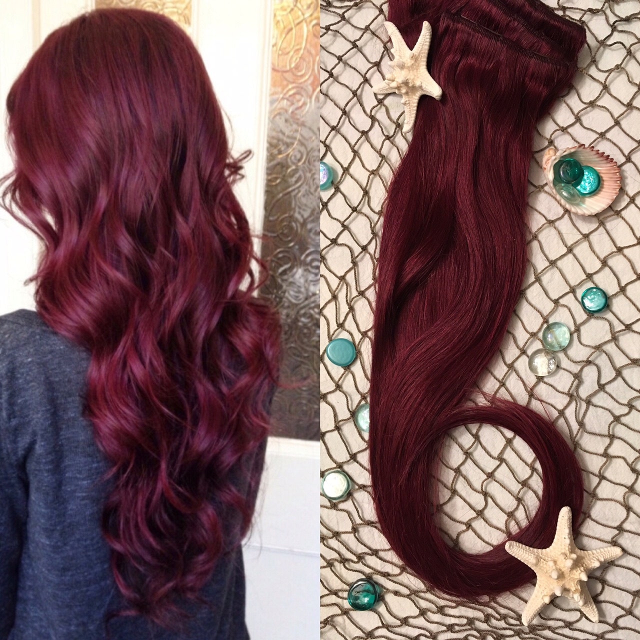 Burgundy Hair Extensions Red Wine Hair Clip In Hair