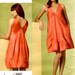 Misses Dress Above Mid-Knee Length Pullover Lined Pleated Front Adult Woman Size 14 16 18 20 Uncut Sewing Pattern Donna Karan Vogue V1175