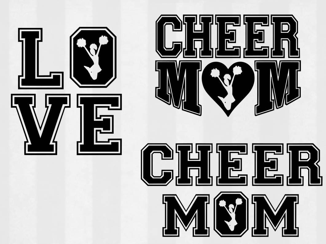 Cheer SVG Bundle Cheer clipart Cheer cut files cheer mom