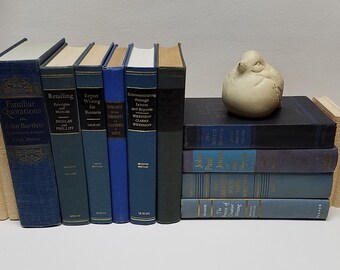 Lot of 10 HC Vintage BLUE Decorative Books 1945-1969