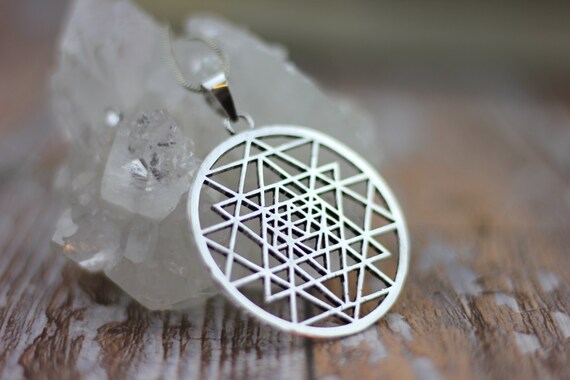SHRI YATRI NECKLACE -Mandala- Sacred Geometry -Mandala -Spiritual Jewelry -Statement Necklace -Silver Jewellery- Tribal -Gypsy -Meditation