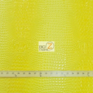 Florida Gator 3D Embossed Vinyl Fabric - 12 COLORS - By Yard Crocodile 2 Tone Faux Fake Leather Upholstery Accessories Projects