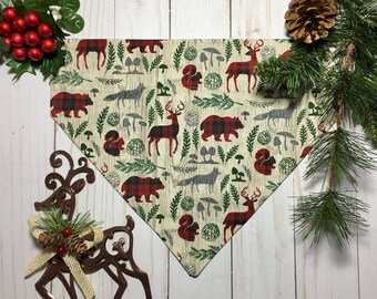 Buffalo Check Dog Bandana, Christmas Dog Bandana, Dog Bandana, Buffalo Check, Boy Dog Bandana