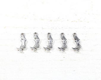 5 charms Mermaid toned silver 20 mm x 9mm