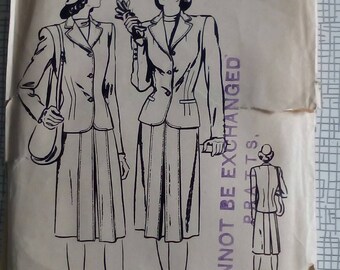 1940s Suit - 34" Bust - Vogue 5035 - Vintage Sewing Pattern