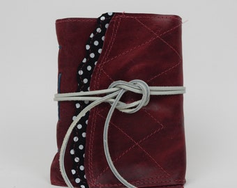Leather Journal - Handmade paper with leather wrap closure