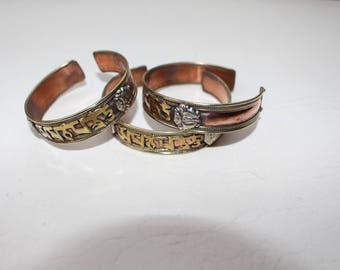 Tibetean style three matel bracelets