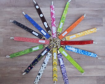 Pacifier Clip - Paci Clip - Binky Clip - Soother Clip - Teether Clip - Dummy Clip - Baby Toy Clip - Fabric Pacifier Clip - Fabric Paci Clip