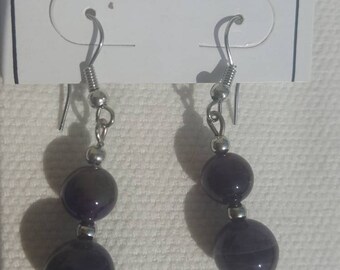 Earrings in semi precious stones