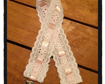 Vintage Lace Pacifier Clip / Teether Clip / Paci Clip/ Binky Clip