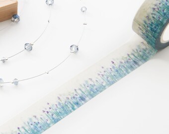 Violet Lavender Floral Washi Tape 20mm/ wide washi tape/ Masking Tape/ Birthday Wedding Party Floral Washi Tape Flowers Packaging