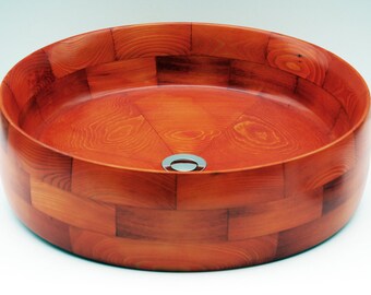 Superior wooden bathroom sink. Exotic wood vessel sink.