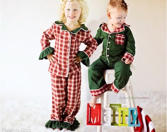 Sweet Dreams Button-Up PJ Set: Childrens Pajamas Pattern, Kids Pajamas Pattern, Baby & Toddler Pajamas Pattern, Pajama Pants Pattern