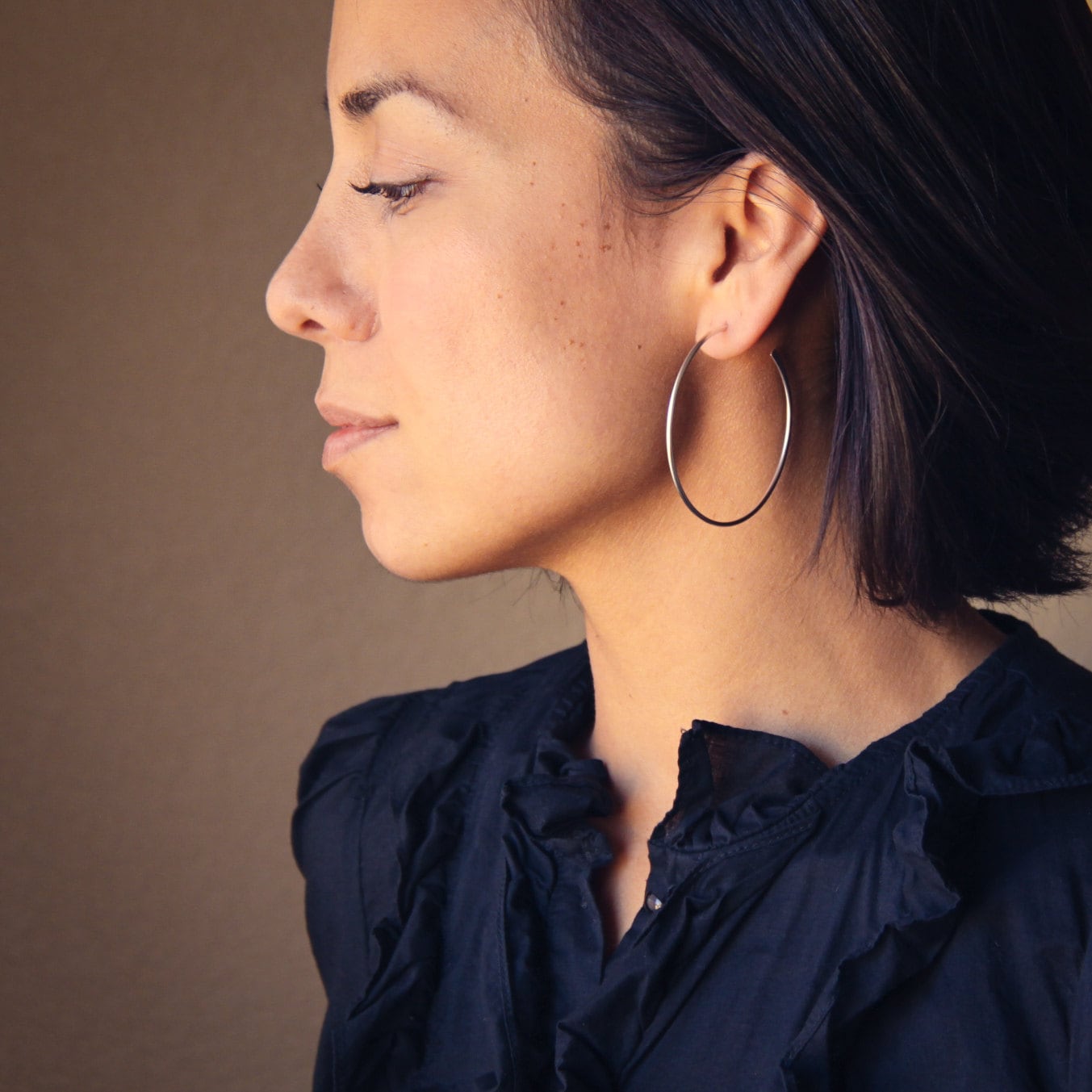 Girl gold earrings hoops for women