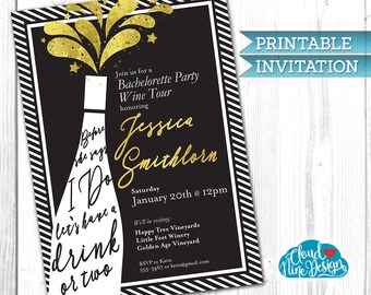 Wine Tour Bachelorette Party Invitations 3