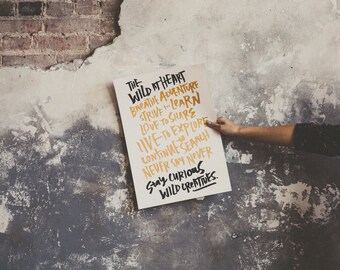 Stay Curious - White Fine Art Silkscreen Poster - Wild Creatives