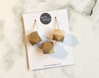 Geometric Necklace in Copper