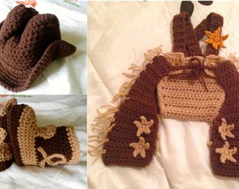 Baby Cowboy Costume - Baby Sheriff Costume - Baby Cowboy Outfit - Baby Sheriff Outfit - Cowboy Halloween Costume - 0 - 12 Months
