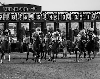 Keeneland Horse Racing Fine Art Print, Lexington, Bluegrass, Kentucky, Equestrian Photo Art Print Rustic Home Decor, Business Office Bar