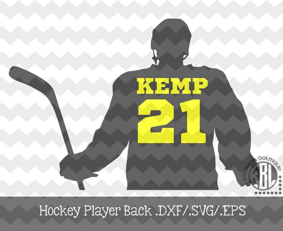 Hockey Player Back INSTANT DOWNLOAD in .dxf/.svg/.eps for use