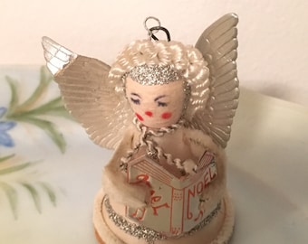Vintage Christmas Angel with Song Book Ornament Japan