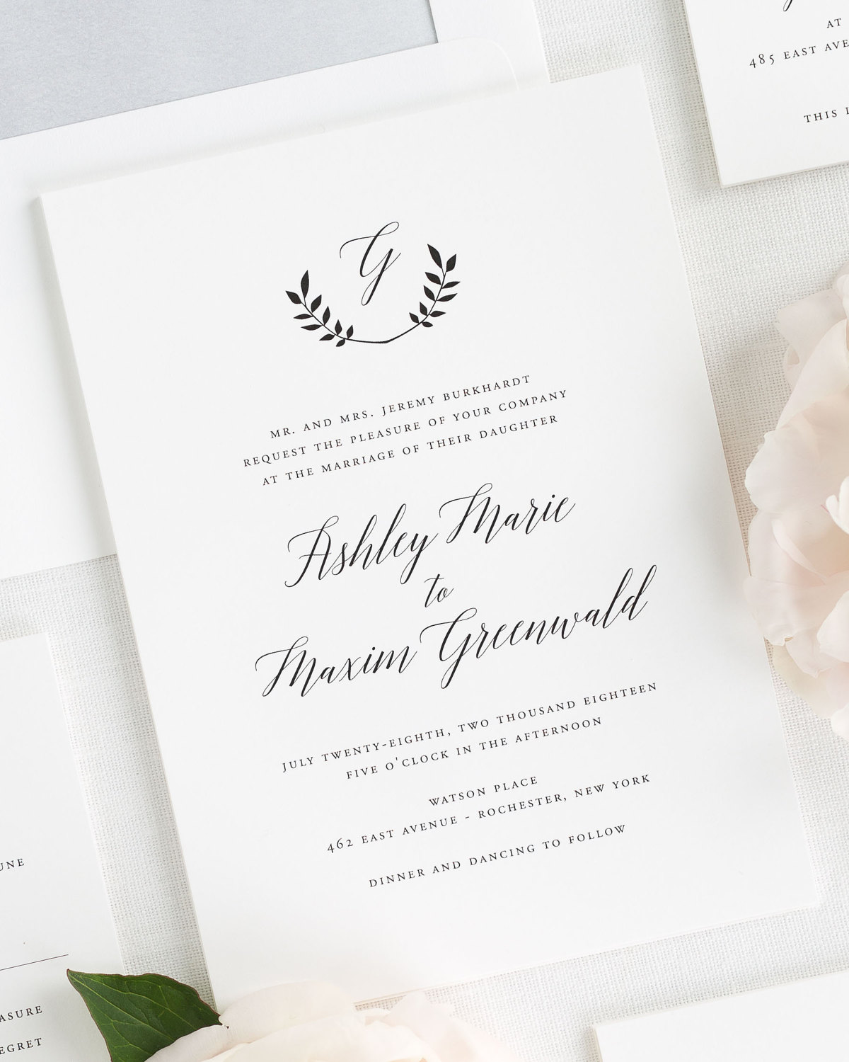 Monogram Wedding Invitations 2