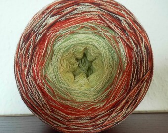 Gradient yarn cotton/polyacrylic/viscose