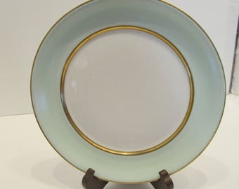 Vintage Pope Gosser Spring Dinner Plate - Waranteed Coin Gold