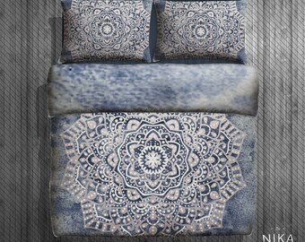 SERENITY MANDALA - Boho Duvet Cover