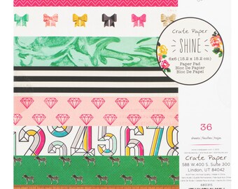 Crate Paper Maggie Holmes Shine 6x6 Paper Pad -- MSRP 6.00