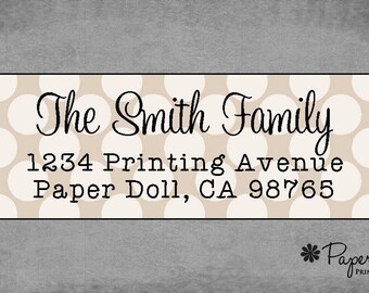 Polka dot labels | Etsy