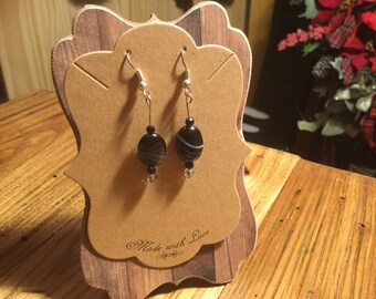 Black onyx Dangle Earrings