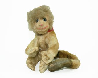 Rare Steiff monkey, vintage Mungo Steiff monkey, mohair monkey, 1950s 1960s Steiff collectable, vintage stuffed animal, vintage toy monkey